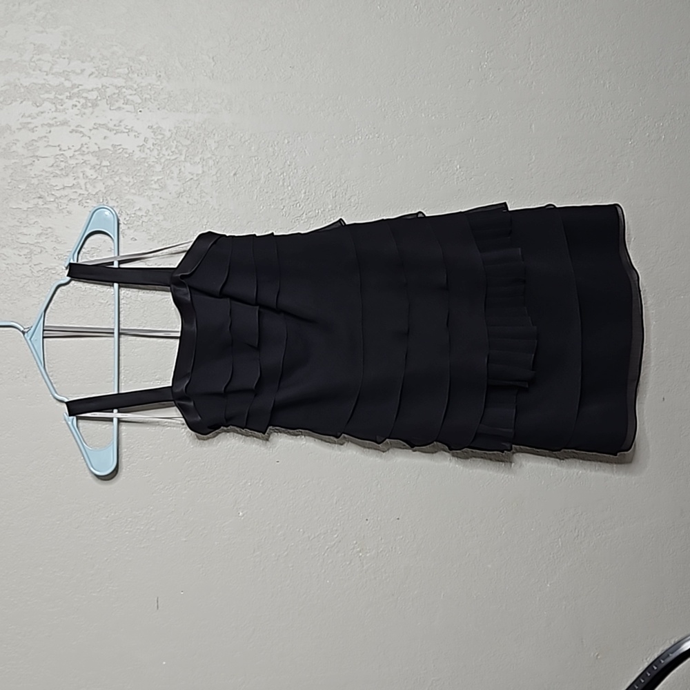 Vera Wang Black Ruffle Dress Size 2